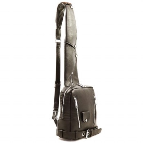 Faux Leather Sling Backpack - Picture 6 of 9